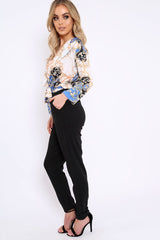 Blue Scarf jumpsuit - Gena-Jumpsuits