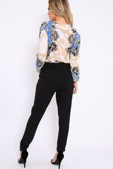 Blue Scarf jumpsuit - Gena-Jumpsuits