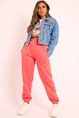 Blue Silver Stud Detail Denim Jacket - Cherry-Jackets