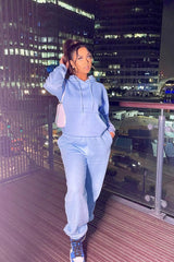 Blue Soft Fleece Hoodie - Maia-Hoodies