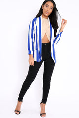 Blue Stripe Blazer - Rockie-Tops