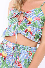 Blue Stripe Shorts- Ailisia-Co-ords