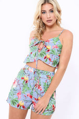 Blue Stripe Shorts- Ailisia-Co-ords