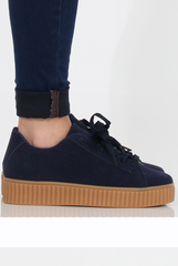 Blue Suede Gum Sole Creepers - Sandy-Shoes