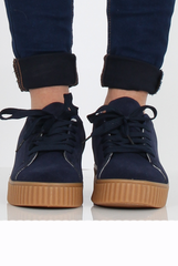 Blue Suede Gum Sole Creepers - Sandy-Shoes