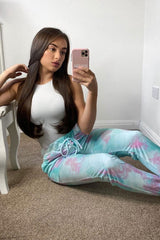 Blue Tie Dye Joggers - Lanya-Joggers