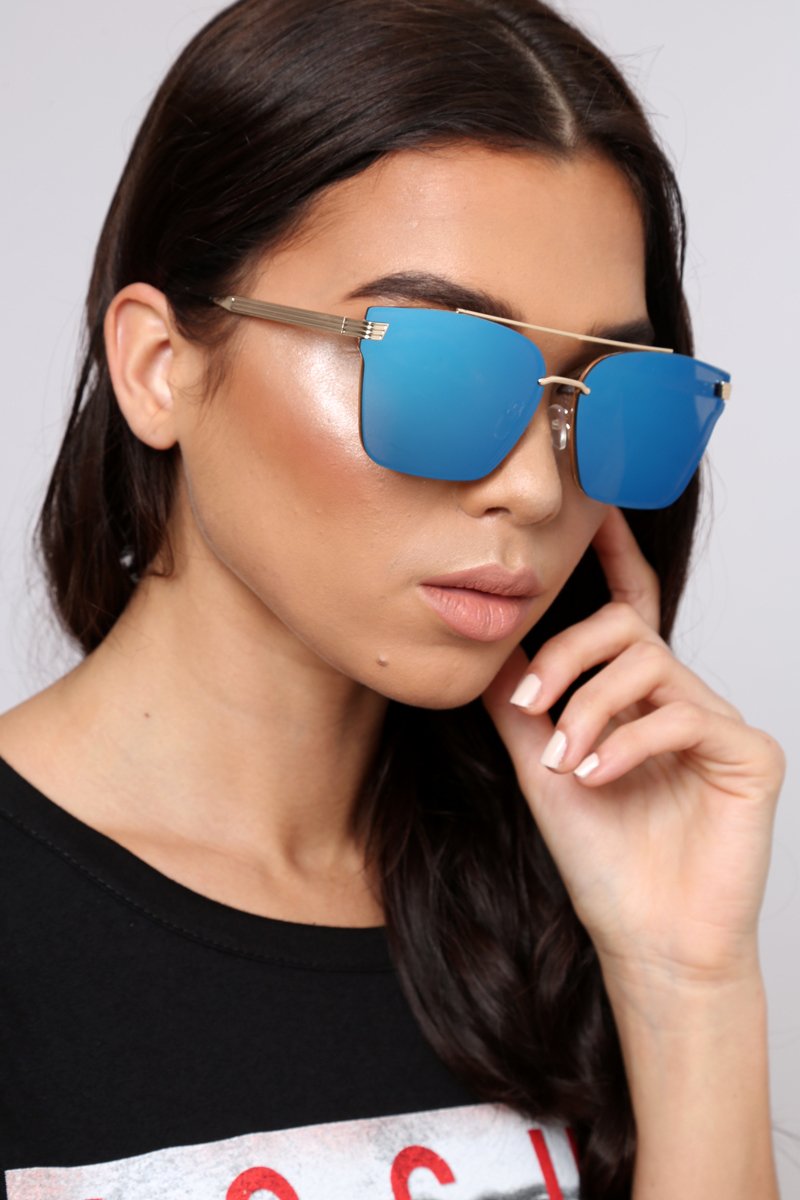 Blue Tint Lens Sunglasses - Miyah-Sunglasses
