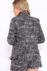 Blue Tweed Blazer - Rubi-Jackets