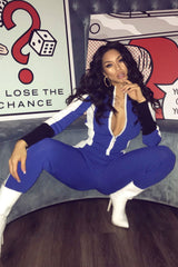 Blue White and Black Striped Tracksuit - Cayla-Co-ords