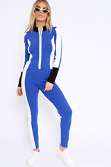 Blue White and Black Striped Tracksuit - Cayla-Co-ords