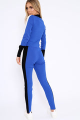 Blue White and Black Striped Tracksuit - Cayla-Co-ords