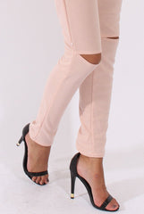 Blush Bardot Split Knee Jumpsuit - Coran-Jumpsuits