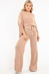 Blush Chunky Knit Loungewear Set - Harper-Loungewear