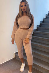 Blush Chunky Knit Loungewear Set - Wynter-Loungewear