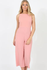 Blush Culotte Jumpsuit - Sienna-Jumpsuits