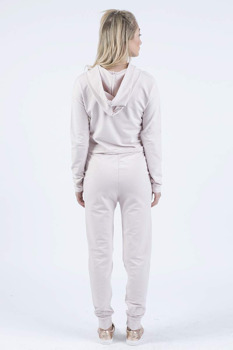 Blush Distressed Hoodie Tracksuit - Mollie-Tracksuits