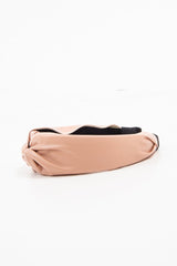 Blush Leather Knotted Headband - Adair-Hair