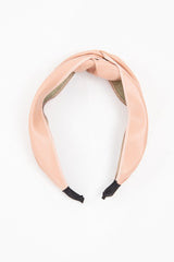 Blush Leather Knotted Headband - Adair-Hair