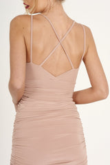 Blush Ruched Side Dress - Alera-Dresses