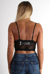 Bonnie Black Lace Bralet-Bralets