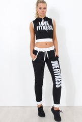 Borro Black Two Piece Activewear Set-Co-ords