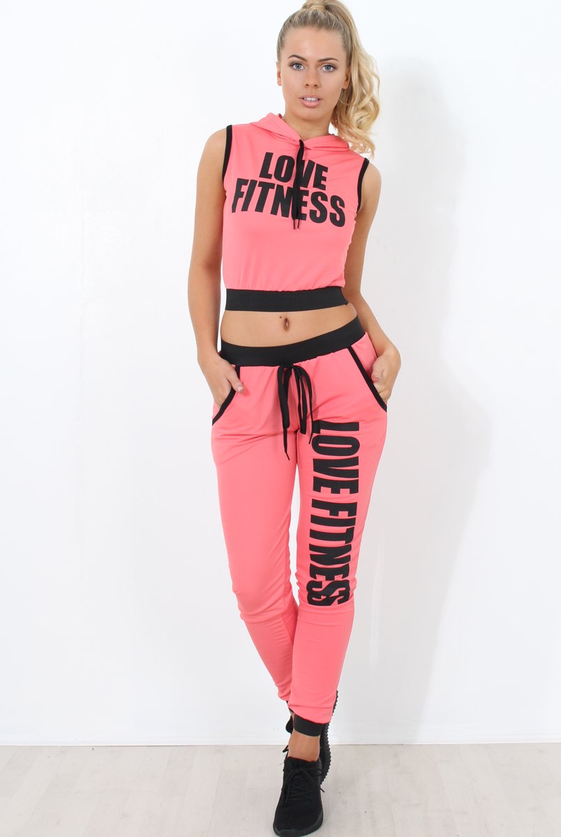 Borro Coral Two Piece Activewear Set-Co-ords