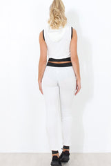 Borro White Two Piece Activewear Set-Co-ords