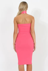Bright Pink Two Piece with Choker - Hope-Co-ords