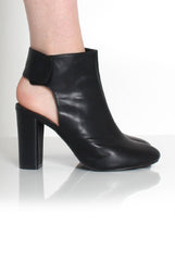 Briley Black Cut Out Ankle Boots-Boots