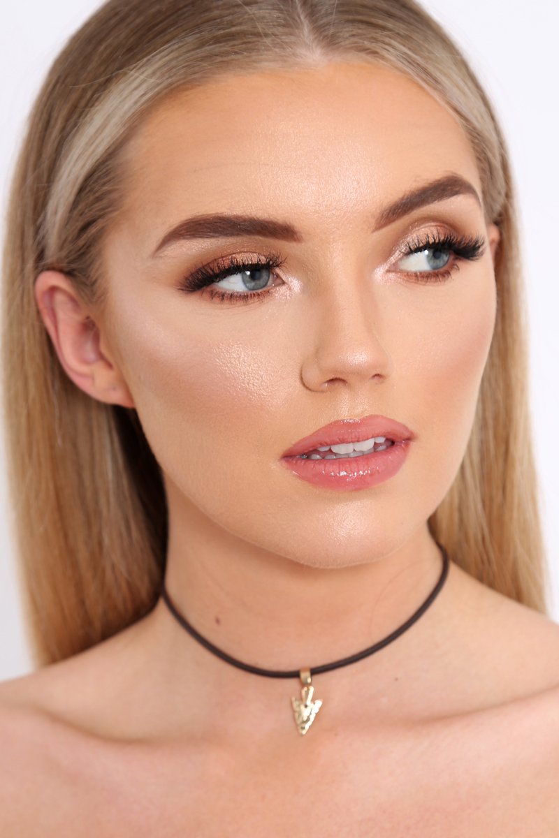 Brown Faux Leather Arrow Choker - Angel-Chokers