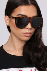 Brown Leopard Oversized Square Frame Sunglasses -Nayra-Sunglasses