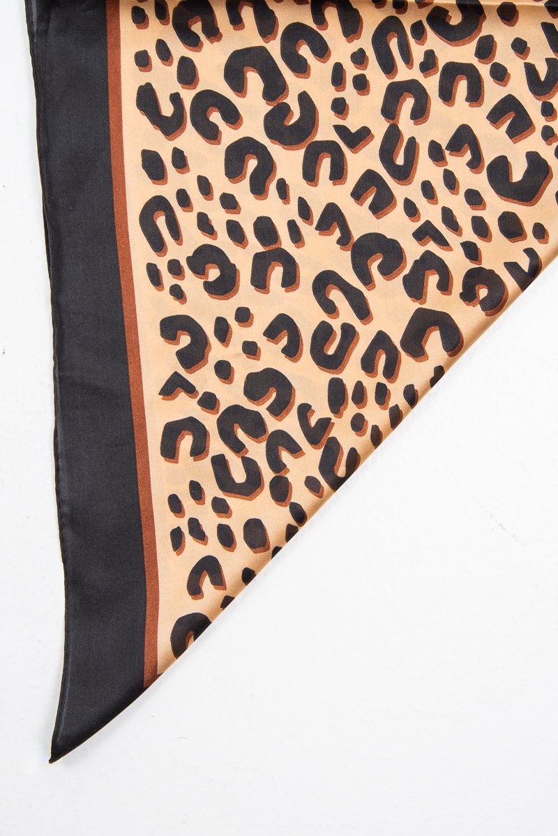 Brown Leopard Print Head Scarf - Aivah-Hair