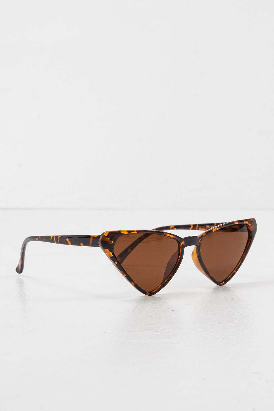 Brown Leopard Triangle Slim Cat Eye Sunglasses - Zeina-Sunglasses