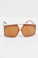 Brown Oversized Square Frame Sunglasses - Valeri-Sunglasses