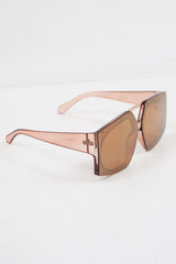 Brown Oversized Square Frame Sunglasses - Valeri-Sunglasses