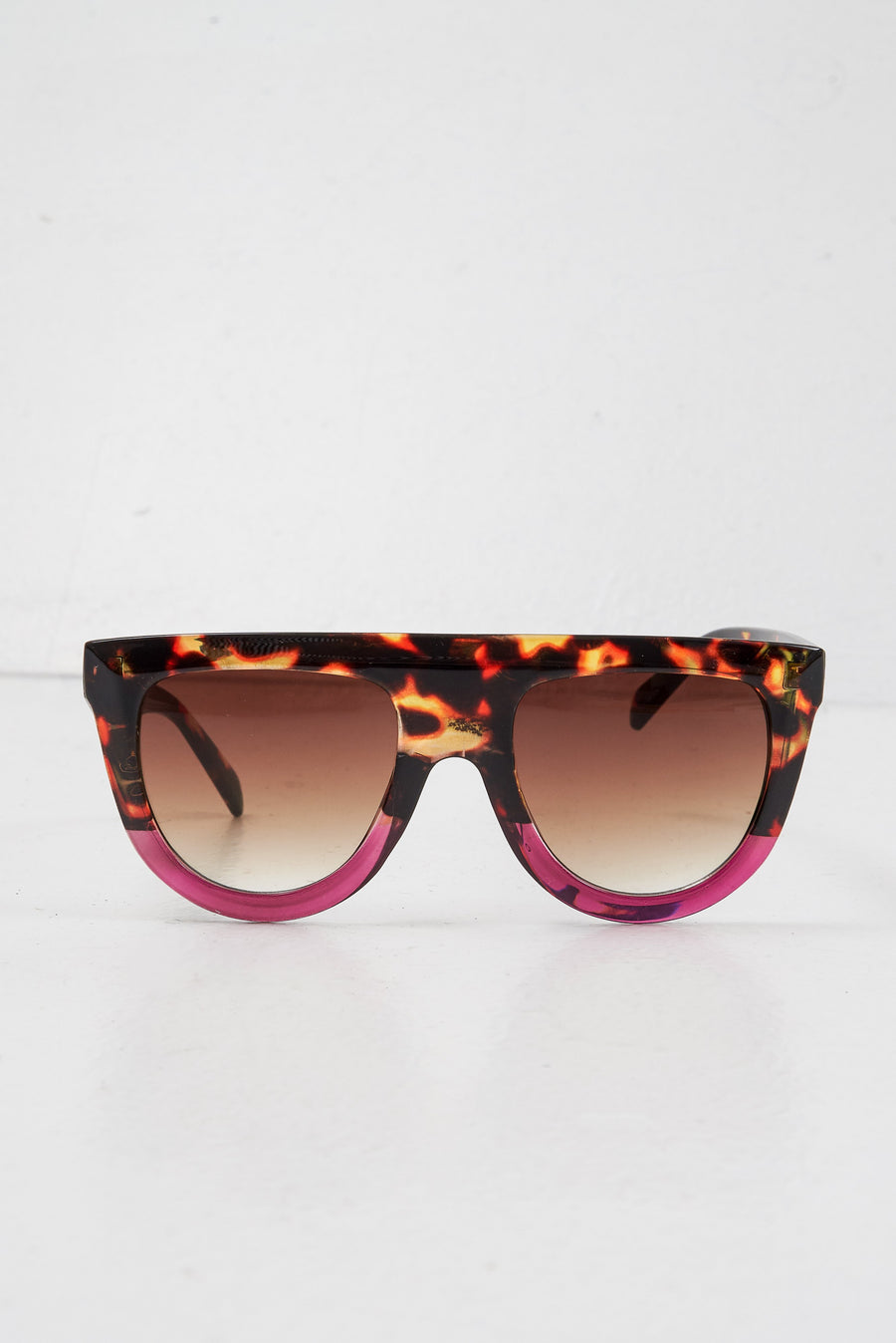 Brown Purple Leopard Square Oversized Sunglasses -Kajsa-Sunglasses