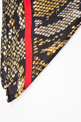 Brown Red Snake Print Chiffon Scarf - Carris-Hair