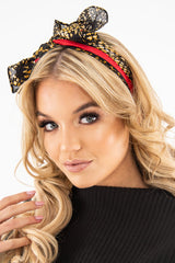 Brown Red Snake Print Chiffon Scarf - Carris-Hair