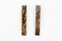 Brown Resin Crocodile Pack of 2 Barrettes - Claribel-Hair
