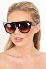 Brown Square Oversized Sunglasses- Macy-Sunglasses