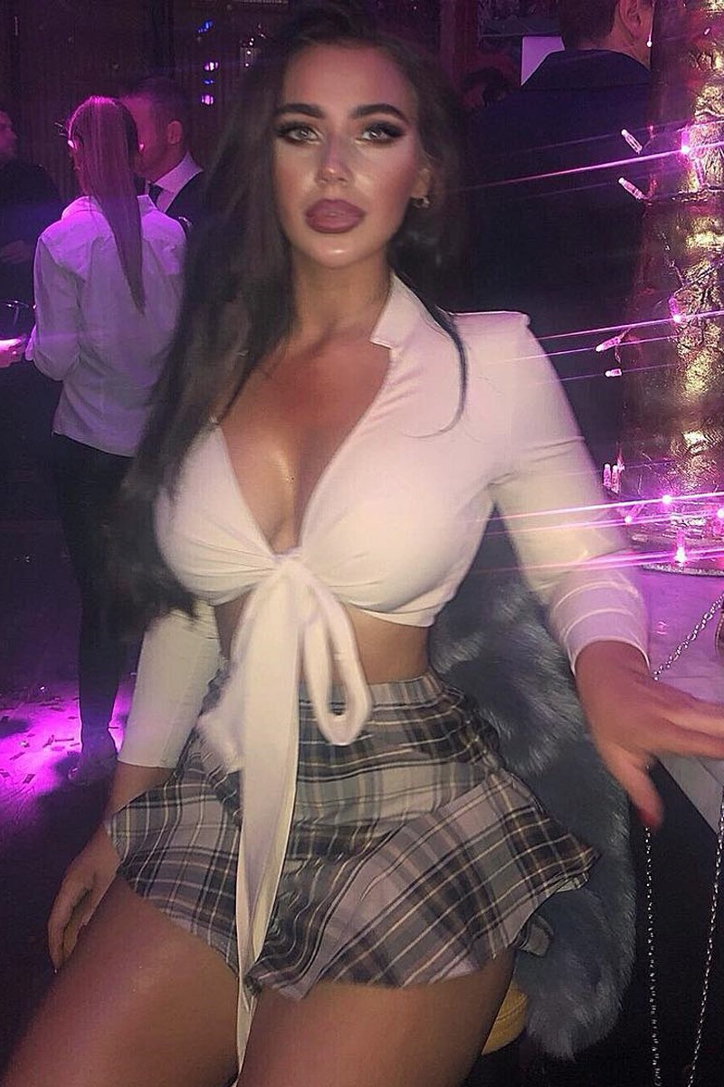 Brown Tartan Frill Hem Skort - Maren-Skorts