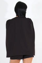 Brylie Black Cape Two Piece-Co-ords