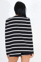 Brylie Black & White Cape Two Piece-Co-ords