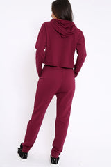 Burgundy Ripped Loungewear Set - Natalia-Loungewear