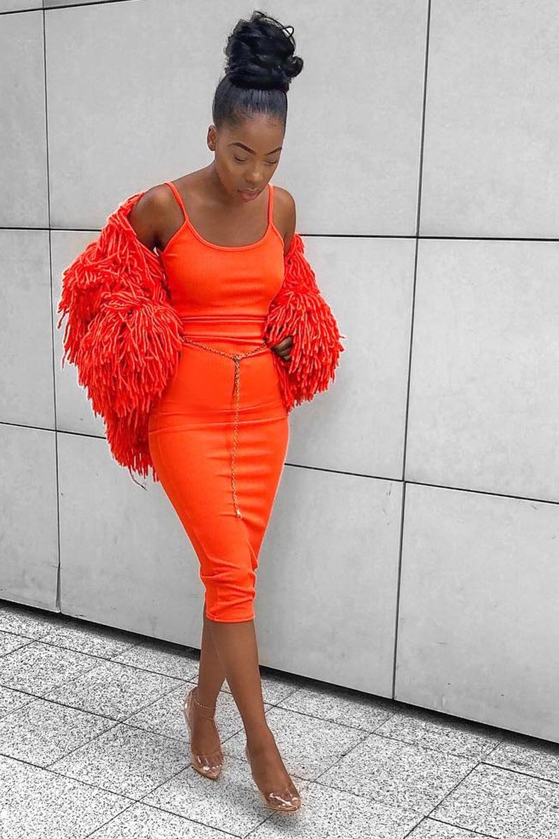 Burnt Orange Shaggy Crop Jacket - Neha-Jackets