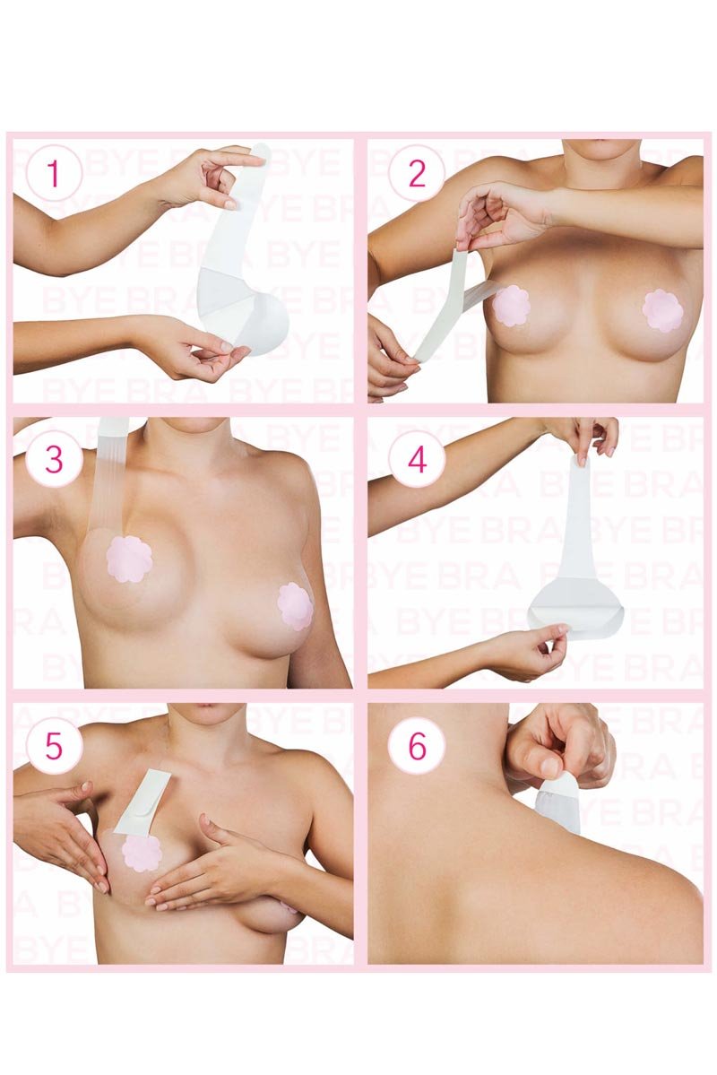 Bye Bra Perfect Cleavage Tape Cup A-F-Beauty