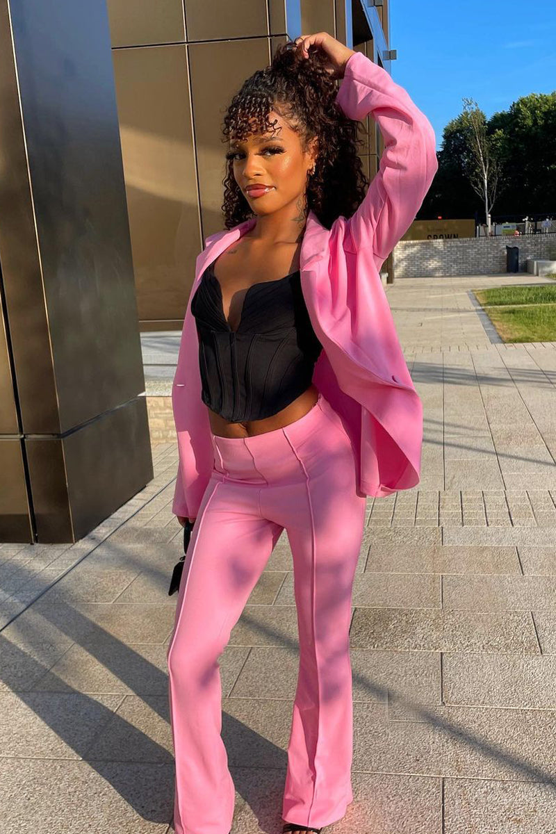 Light Pink Tailored Blazer - Casey