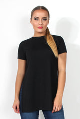 Cadence Black Cross Back Top-Tops