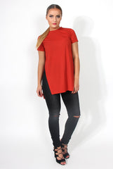 Cadence Rust Cross Back Top-Tops