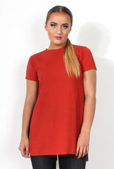 Cadence Rust Cross Back Top-Tops